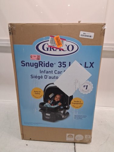 GRACO SNUGRIDE 35 LITE LX INFANT CAR SEAT - 35LB MAX- BLACK/GREY (MODEL: 2143034) image 2