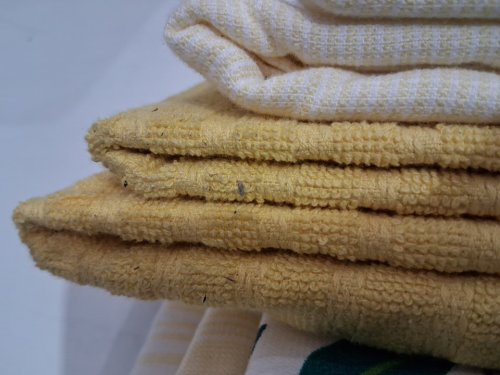 8PK MIKASA KITCHEN TOWELS - 17"X28" - YELLOW/ WHITE (MODEL:3400550) image 6