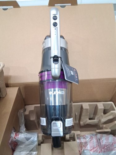 Eureka Cordless Rechargeable 3-IN-1 Stick Vacuum Cleaner WITH CLEANING STATION & ANTI-TANGLE NOZZLE FOR ALL FLOORS - GREY/PURPLE (MODEL: NEC490SE) image 7