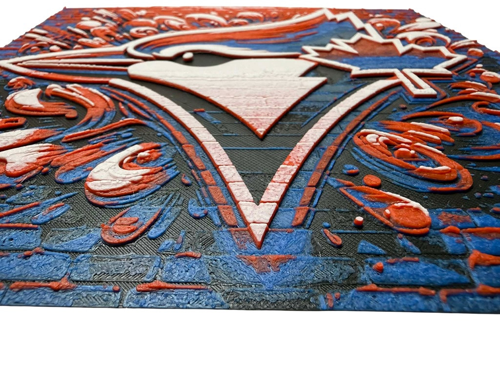 8"x8" 3D Printed - Toronto Blue Jays- Textured Photo image 2