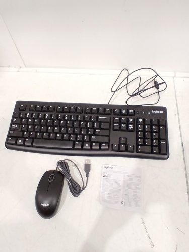 2pc Logitech MK120 Wired Desktop KEYBOARD AND MOUSE Combo - BLACK image 3