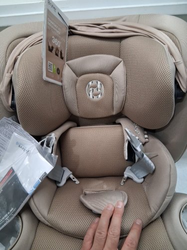 Cybex gold Callisto G 360 Rotating All-in-One Convertible Car Seat with safety assure protection system - 120LBS MAX - ALMOND beige (model: 524000601) image 9