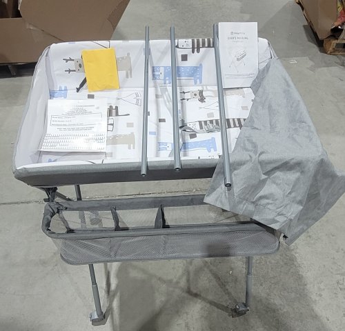 MAYDOLLY 3-IN-1 FOLDING DIAPER CHANGING TABLE CARE STATION WITH WHEELS - GREY (MODEL: N-221B) image 2