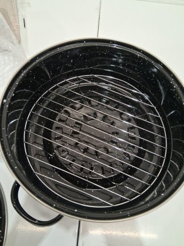 ROASTING dish with lid - black/white image 4