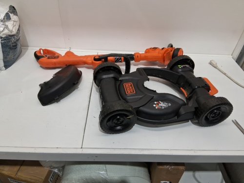 BLACK + DECKER 3-IN-1 COMPACT ELECTRIC MOWER STRING TRIMMER - 12" PATH - 6.5AMP - ORANGE/BLACK (MODEL: BESTA512CM) image 3