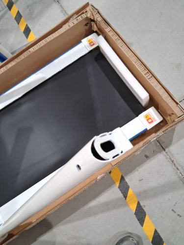 Costway Goplus 2.25HP Folding Treadmill with Removable acrylic Desk - white (Model: SP37586SH-WH) image 6