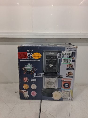 ninja creami XL Deluxe 11-in-1 Ice Cream and Frozen Treat Maker with 4 Pints/Lids and mix-in tool - 24ox containers - black/grey (model: CN551CCO) image 2