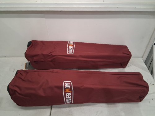 2pk Overmont Oversized XL Padded Camping Chair with Cup Holder and Side Pocket - 450lbs Max - red (model: om000012) image 3