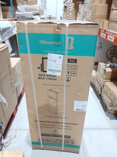HISENSE STAINLESS STEEL COMPACT Small REFRIGERATOR WITH TOP MOUNT FREEZER - 19.5" x 20.2" x 47.9" - 4.4 CU.FT (MODEL: HRT044VE) image 2