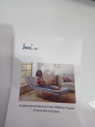 JAMDOK gel infused memory foam cot mattress topper - 24" x 72" - LIGHT GREY image 4
