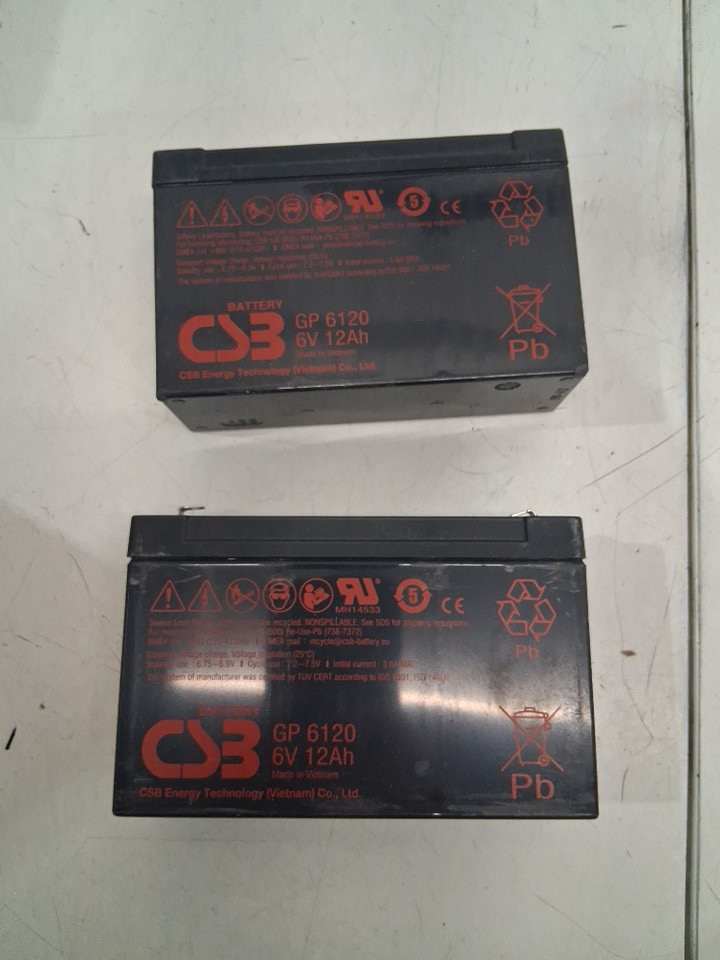 2pk CSB BATTERY OF AMERICA rechargeable battery - 6v - 12amp - black (model: GP6120) image 3