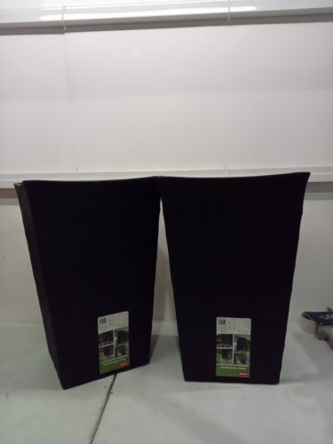 2pk Keter Stone-look Tapered Planter - 22.5" - black (MODEL: 1992432) image 2
