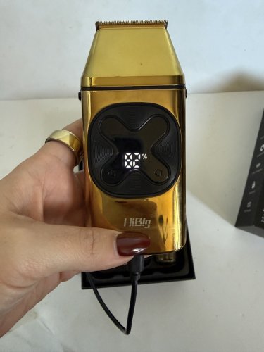 HiBig 2-IN-1 Rechargeable Pro Foil Shaver and Hair Trimmer for Men - GOLD (MODEL: HB1) image 4