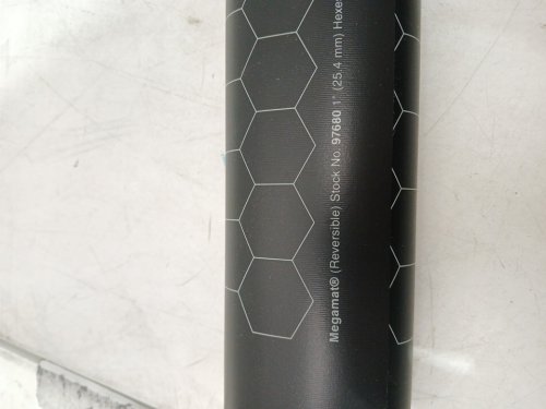 CHESSEX MEGAMAT - VINYL GAME MAT FOR ROLE PLAYING GAMES - 34.5" X 48" - 1" HEX PATTERN - REVERSIBLE - grey image 3