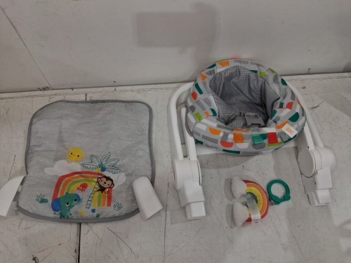 infant's bright starts playful paradise learn-to-sit floor seat - 4 to 12 months - grey (model: 12956) image 3