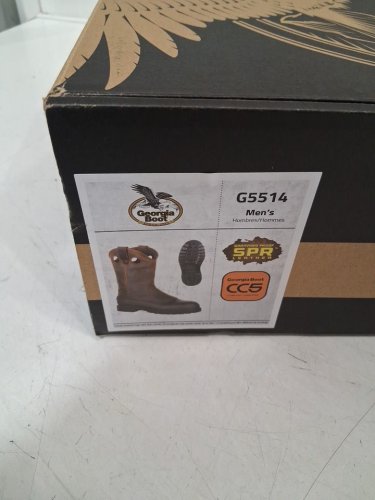 MENS Georgia Boot Muddog Wellington Work Boot - 9.5w - brown (MODEL:G5514) image 3