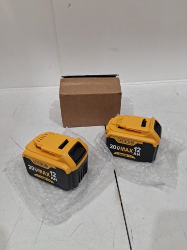 2pk Replacement Lithium BATTERIES FOR POWER TOOLS - Compatible with Dewalt 20v, 12.0Ah - YELLOW (MODEL: dcb212) image 3