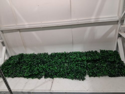 24PK Artificial Background Boxwood Hedge Wall Panels - 10" - green image 2