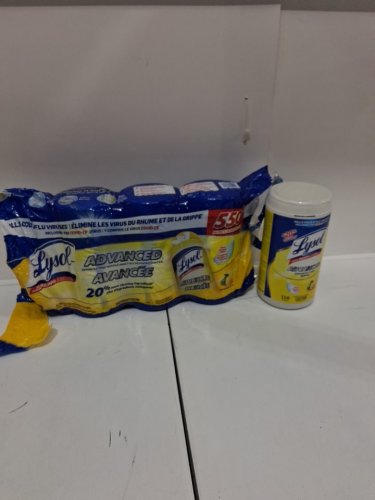 4pk lysol advanced disinfecting wipes - 550 wipes total - citrus scent (model: 1708072) image 2