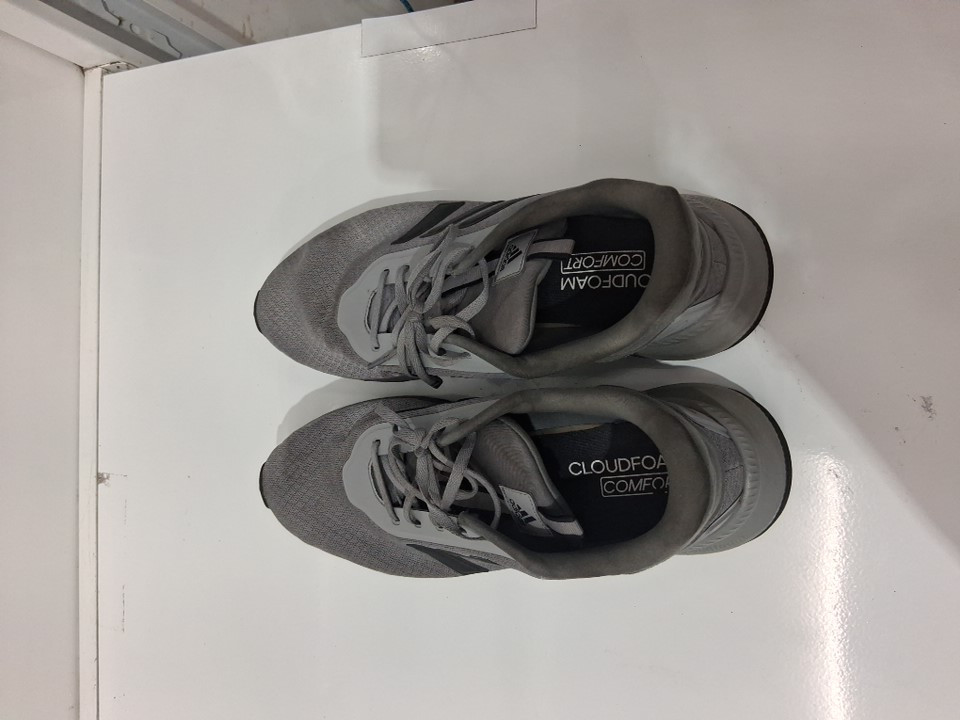 Mens adidas cloudfoam comfort running shoes - size 12 - grey/black - (model: jp7940) image 2