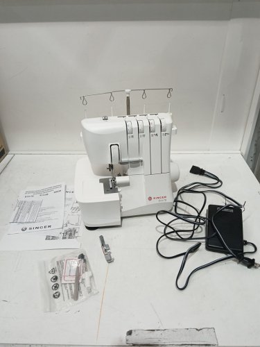 Singer 2-4 stitch compatible serger sewing machine - 1200 stitches per minute - white - (Model: S14-78) image 4