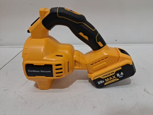 Handheld portable electric Cordless dry Vacuum Cleaner base with battery - 20V battery - yellow/black image 5