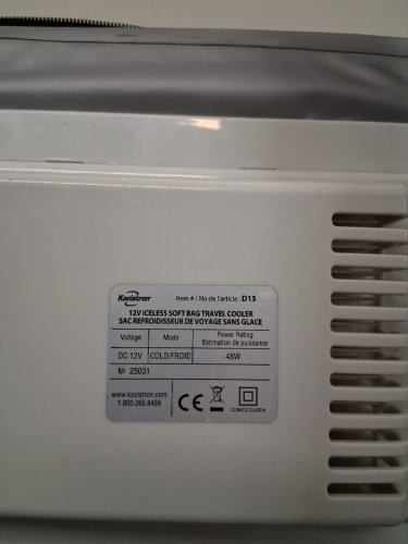 KOOLATRON SOFT BAG ICELESS PORTABLE TRAVEL COOLER BAG WITH SHOULDER STRAP- 12V - 13L/14QT - BLACK/GREY (MODEL: D13) image 6