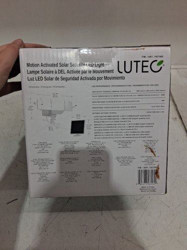LUTEC Motion Activated Solar Security LED flood Light - 5000k - 3000lm - white (model: 1937995) image 3