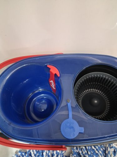 VILEDA EASYWRING RINSECLEAN SPIN MOP & BUCKET SYSTEM - GREY/BLUE image 5
