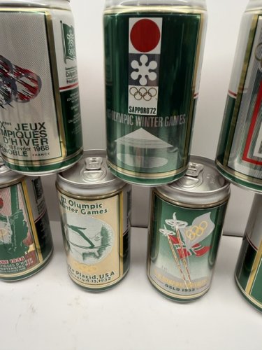 16 ASSTD COLLECTIBLE *FULL* ALE CANS OF THE WINTER OLYMPICS (ALL DIFFERENT YEARS FROM THE PAST) image 9