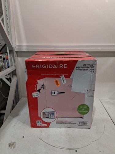 Frigidaire Retro Compact Fridge with Chiller Mini Refrigerator with Built-in Bottle Opener - 46l capacity - pink (model: efr176-pink-6com) image 2