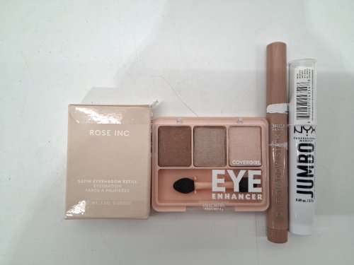 4 assorted eyeshadows - assorted brands, sizes and shades - rose inc / covergirl / l'oreal paris / nyx image 2