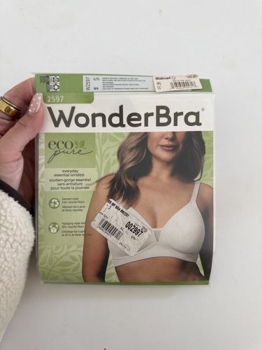 WOMEN'S WONDERBRA ECO PURE EVERYDAY ESSENTIAL WIRELESS - EXTRA LARGE - WHITE (STYLE: W2597) image 2