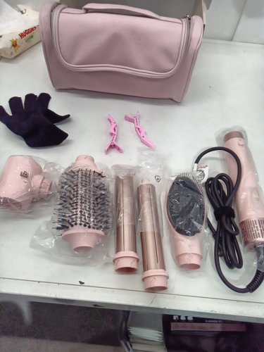 mescomb 5-in-1 Hair Styler/Dryer Brush WITH High-Speed Hot Air AND TRAVEL CASE - 1400W - LIGHT PINK (MODEL: hl-3030c) image 5