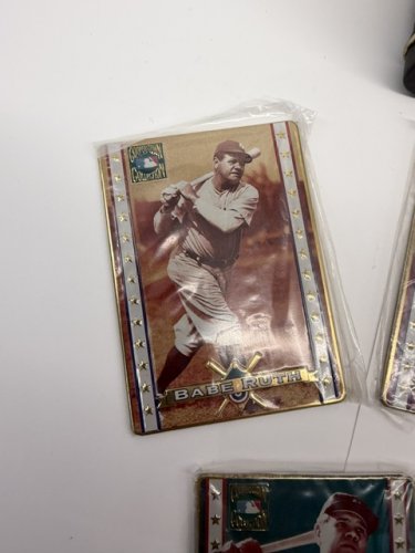 Metallic Impressions Babe Ruth Cooperstown Collection Collector Cards, Special 5-Card Deck image 5