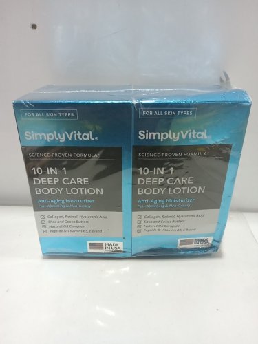 2pk SIMPLY VITAL 10 IN 1 DEEP CARE BODY LOTION with collagen, retinol & hyaluronic acid - 295ml each - femme vanilla image 4