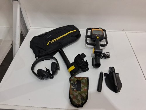 retractable foldable waterproof metal detector - 2000mah - lcd display - black/yellow image 3