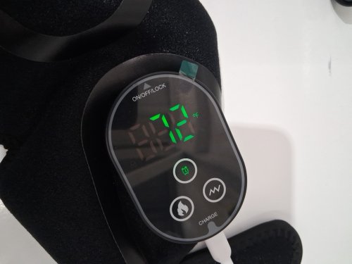 cordless heated massaging elbow wrap - one size fits most - black (model : 102415) image 3