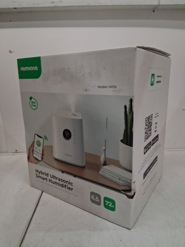 HOMVANA ULTRASONIC WARM & COOL MIST HYYBRID SMART HUMIDIFIER WITH WIFI APP CONNECTION & AROMA TRAY - 6.5L / 861 SQ.FT. COVERAGE - WHITE/BLACK (MODEL: H111S) image 9
