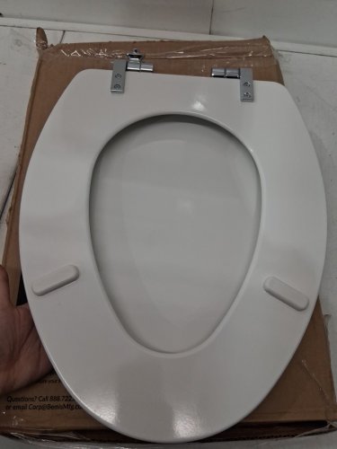 mayfair by bemis bennet enameled wood toilet seat - Rounded - white/CHROME (model: 1826CHSL 000) image 4