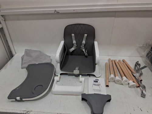 SOOBABY 3-IN-1 ADJUSTABLE CONVERTIBLE BABY HIGH CHAIR FOR BABIES AND TODDLERS - 34" X 27" X 24" - GREY - (MODEL: HA-N009) image 3