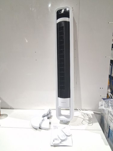 omnibreeze premium 38" Rotating tower fan with wifi CONTROL, 5-SPEEDS & REMOTE - white/BLACK (model: 5333021/dc2313r-g) image 3