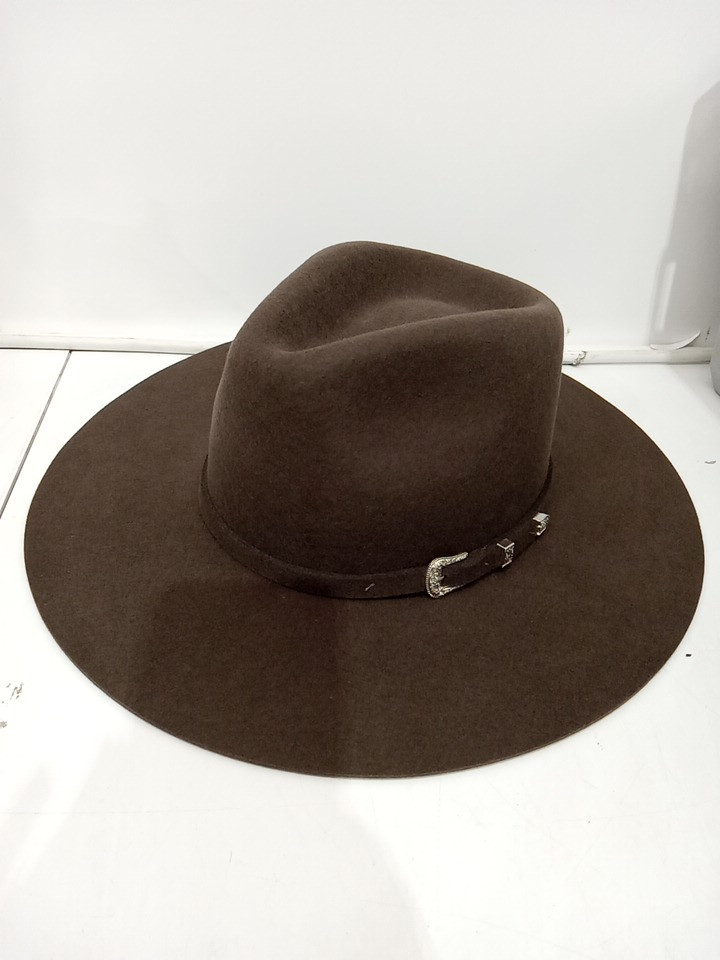 Ace High Hat Bar Shapeable Flat Brimmed Cowboy Hat - OSFM - Brown image 2