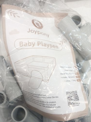 JOYPONY BABY PLAYPEN WITH SOFT MESH AND BASKETBALL NET FOR INDOOR AND OUTDOOR USE - 50" X 50" X 27" - BEIGE (Model: JP128CNLD260601) image 5