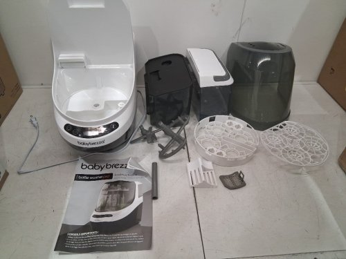 BABYBREZZA BOTTLE WASHER PRO 3-IN-1 WASHER/STERILIZER/DRYER - HOLDS 4 BOTTLES - BLACK/WHITE (MODEL: BRZ0103) image 2