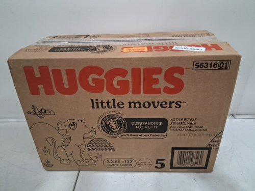 132PK HUGGIES LITTLE MOVERS DIAPERS - SIZE 5 (27+LBS) - DISNEY BABY LION KING (MODEL: 56316) image 2