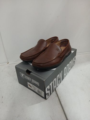 men's stacy adams del driving slip on loafer style dress shoes - size 8 - brown (style: 25533) image 2