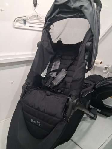 Evenflo Folio 3 Wheel Jogging Travel System Stroller + Infant Car Seat - Avenue Grey (Model: TS800112205C) image 10