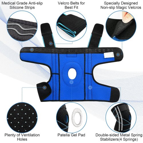 Neenca Professional support Knee Brace - Medium - Black (Model: HX054) image 4