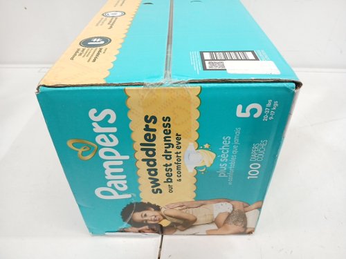 100PK PAMPERS SWADDLERS 100% LEAKPROOF DISPOSABLE BABY DIAPERS - SIZE 5 image 4